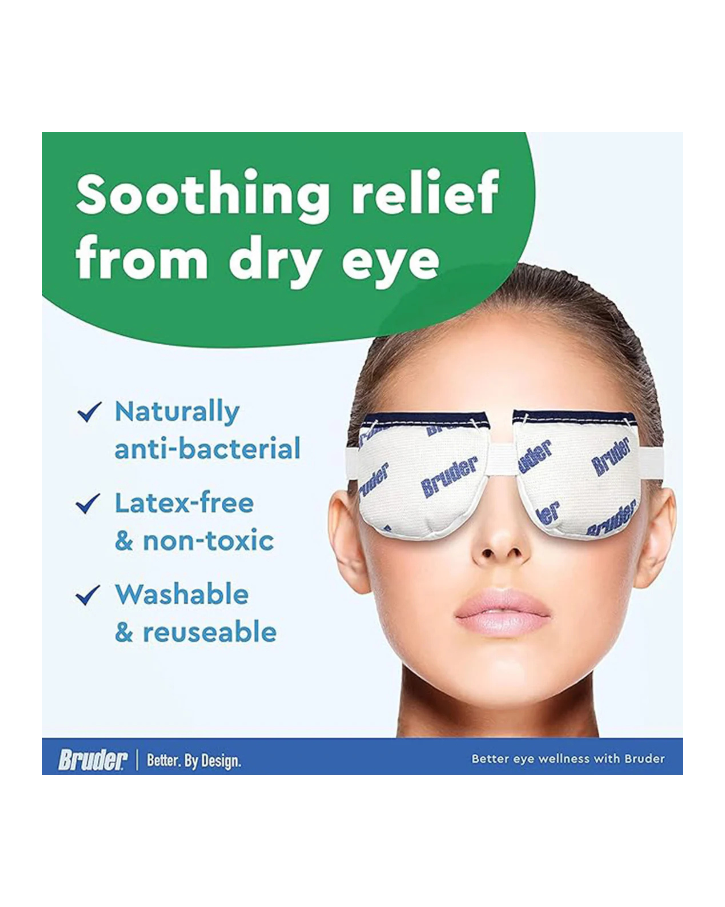 Bruder Mask Moist Heat Dry Eye Compress - Microwavable