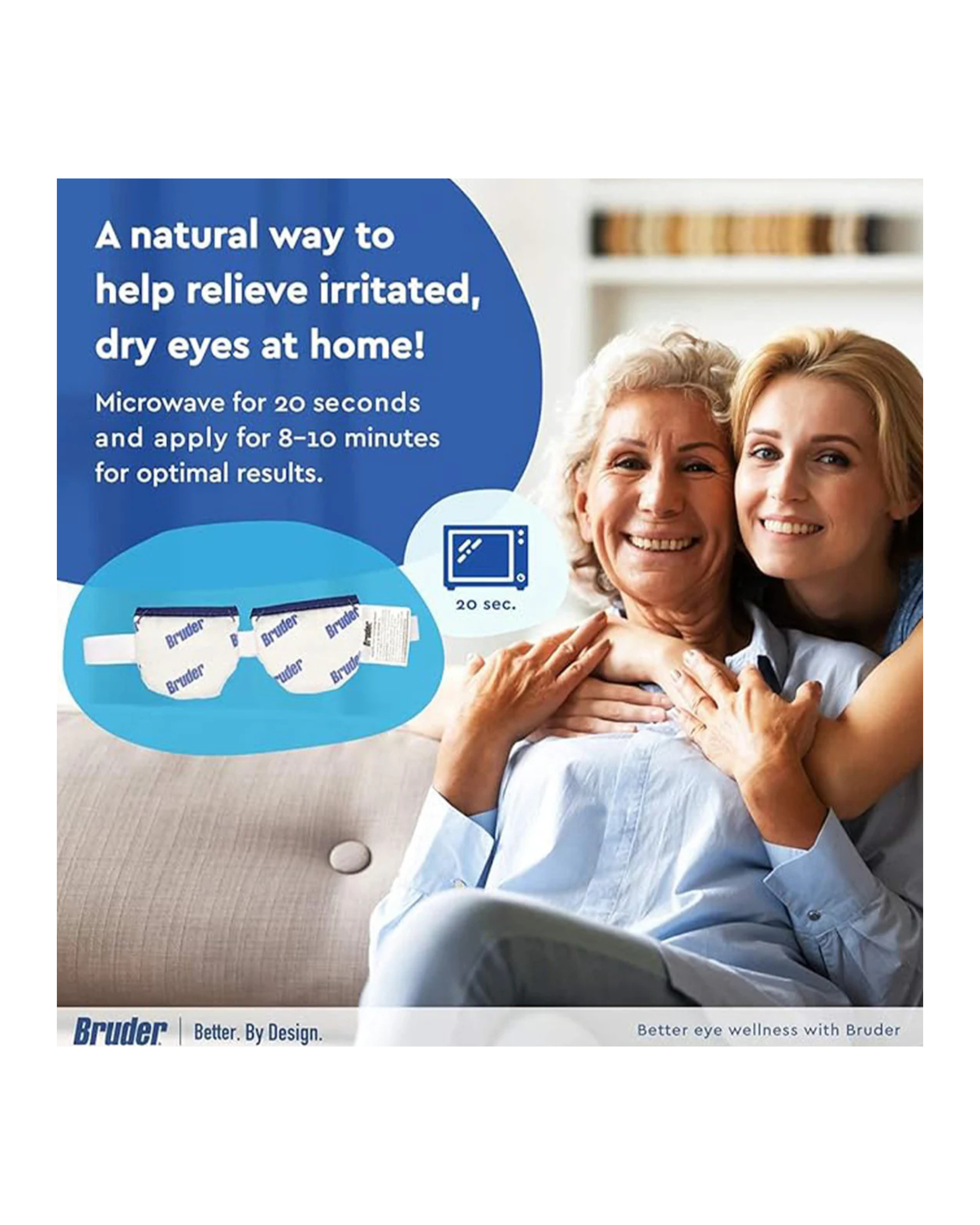Bruder Mask Moist Heat Dry Eye Compress - Microwavable