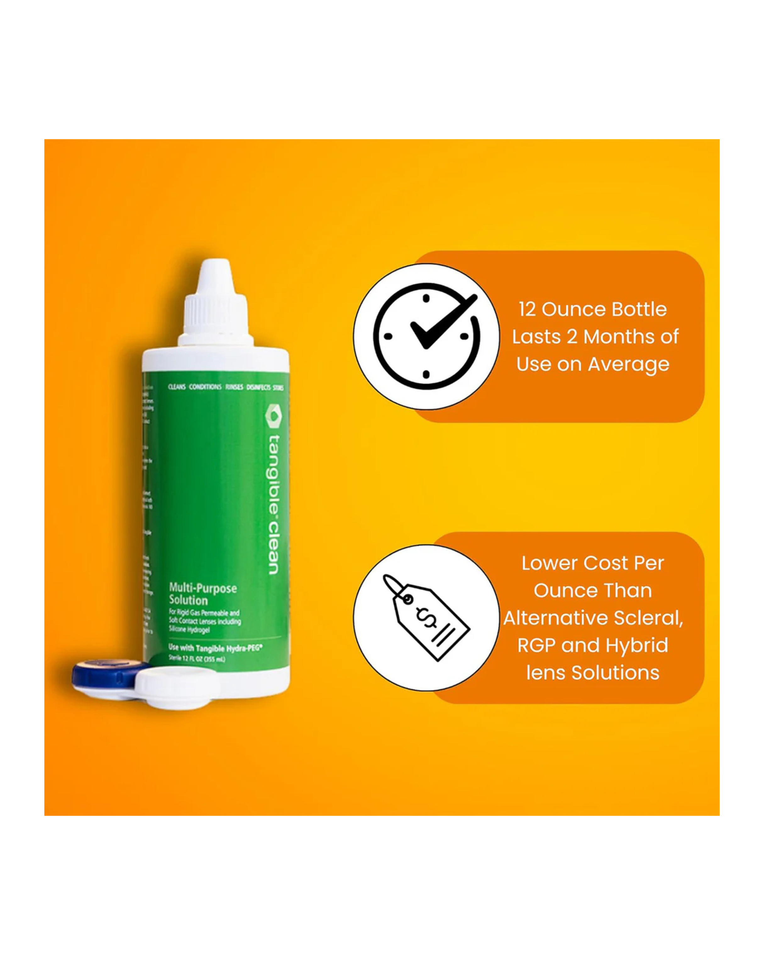 Tangible Clean - RGP, Scleral and Soft Contact Lens Multi-Purpose Solution